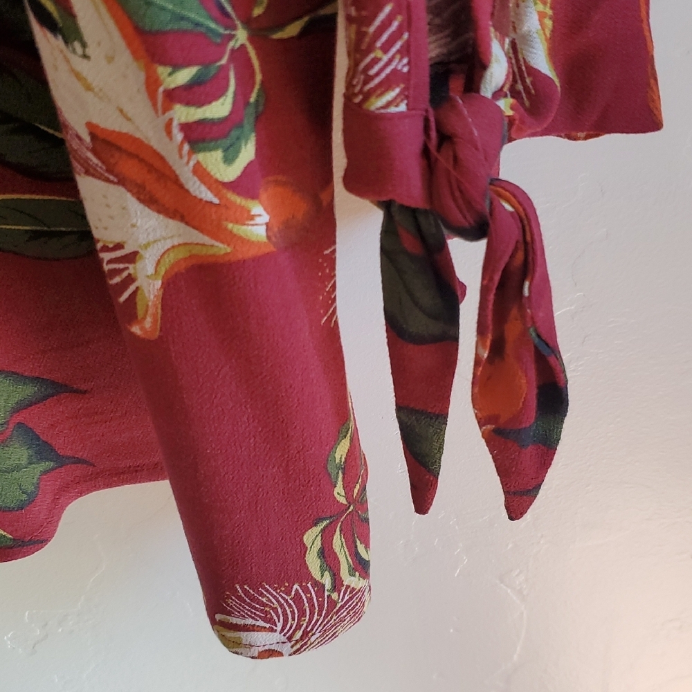 Floral Popover Blouse Multicolor XL - Picture 4 of 9